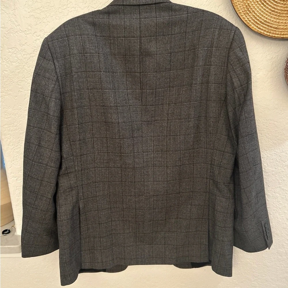 Jos. A.‎ Bank Comfort Stretch Slim Fit Plaid Knit Sportcoat 38R